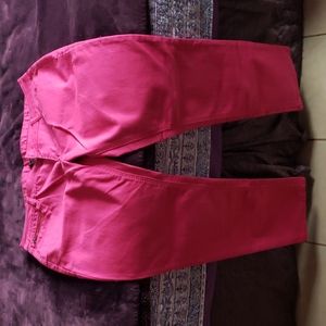 Pink jeans...size 13 but run small. Worn once.